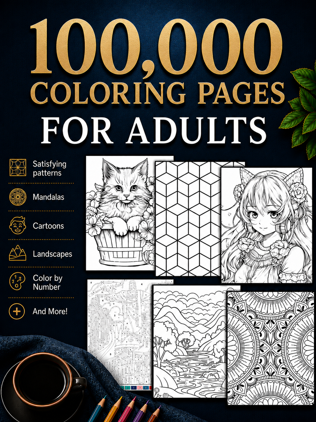 100,000+ Coloring Pages for Adults
